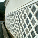 伊豆松崎の四半貼り模様の 海鼠壁